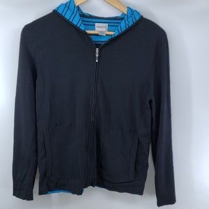 Chico's Hoodie Zip Cardigan